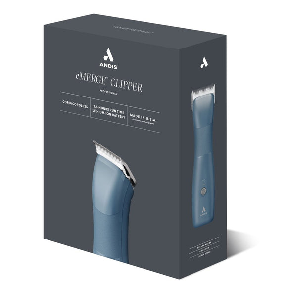 Andis eMERGE Lilac Clipper – Professional Single-Speed Cordless Clipper with CeramicEdge Blade, Purple