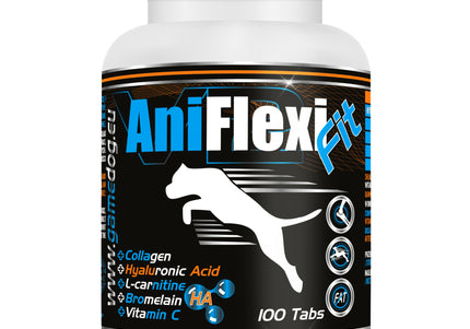 Game Dog AniFlexi Fit Joint Supplement Tablets – Collagen and L-Carnitine Blend, 100 Count
