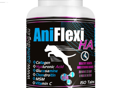 Game Dog AniFlexi HA Joint Support Tablets – Hyaluronic Acid Formula, 150 Count