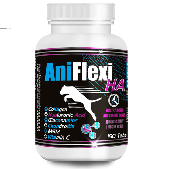 Game Dog AniFlexi HA Joint Support Tablets – Hyaluronic Acid Formula, 150 Count
