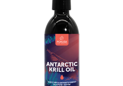 Pokusa Antarctic Krill Oil – Pure Marine Omega-3 Supplement, 250ml, Supports Healthy Skin and Coat