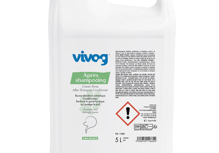 Vivog Special Chien Coat Conditioner – Creamy Formula, 5L, Enhances Shine and Softness