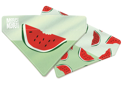 Max&Molly Reversible Bandana Watermelon – Double-Sided Dog Scarf, Small Size, Lightweight Fabric