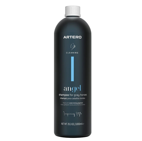 Artero Angel Shampoo – Purple Pigment Formula for Gray and White Horses, 1L Bottle
