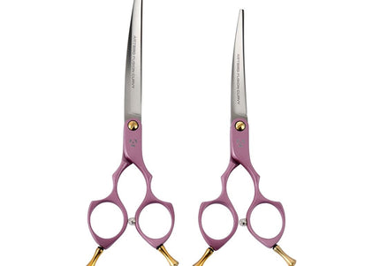 Artero Fusion Pink Curvy Scissors – Lightweight 7-Inch Professional Asian Fusion Haircutting Tool