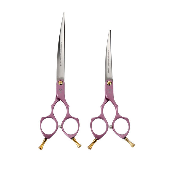 Artero Fusion Pink Curvy Scissors – Lightweight 7-Inch Professional Asian Fusion Haircutting Tool