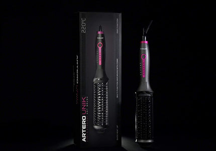 Artero Unik Curl & Straight Hot Brush – Professional Electric Styling Tool with Dual Curling and Straightening Functions