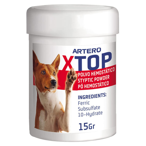 Artero XTop Styptic Powder 15g – Fast-Acting Bleeding Control Formula, Compact Size