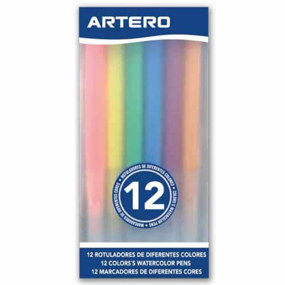 Artero Watercolor Fur Coloring Pens – Vibrant Temporary Color Set, 12 Pieces