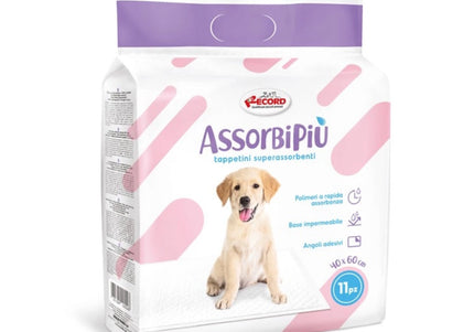 Record AssorbiPiu Training Pads 40x60cm – Highly Absorbent Leak-Proof Design, 11 Pack