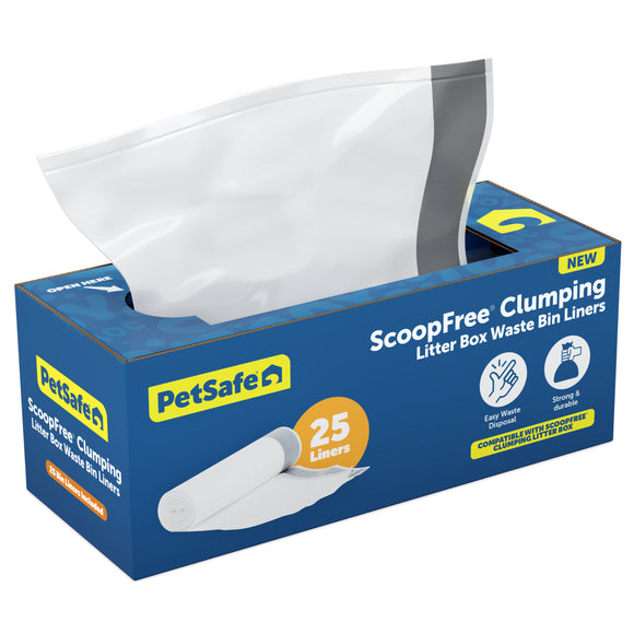 PetSafe Scoop Free Waste Bin Liners – Durable Litter Box Bags, 25 Pack, Leak-Resistant Design