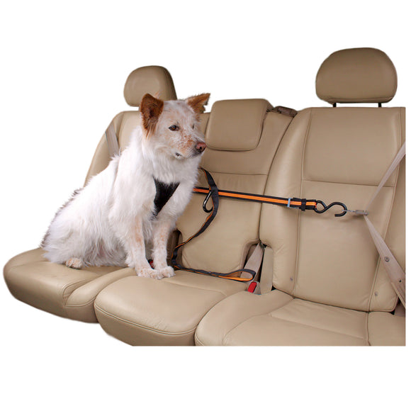 Kurgo Auto Zip Line – Adjustable Car Restraint System with Secure Harness Attachment