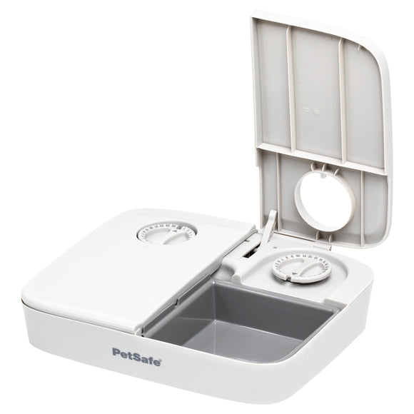 PetSafe Automatic 2 Meal Feeder – Dual-Chamber Timed Food Dispenser, Reliable Portion Control