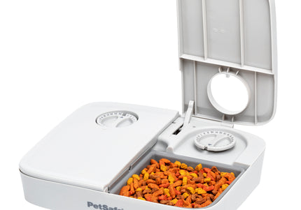 PetSafe Automatic 2 Meal Feeder – Dual-Chamber Timed Food Dispenser, Reliable Portion Control