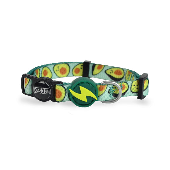 Dashi Avocado Cat Collar – Soft Adjustable Collar with Fun Avocado Pattern