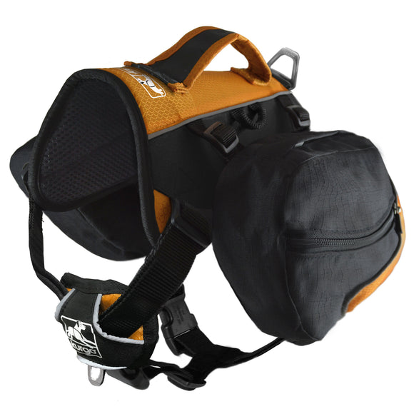 Kurgo Baxter Backpack 3.75L Black – Adjustable Saddlebags, Lightweight and Durable Design