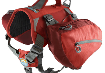 Kurgo Baxter Backpack 3.75L Red – Adjustable Saddlebags, Lightweight Design for Outdoor Adventures