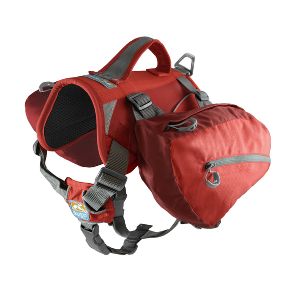 Kurgo Big Baxter Backpack 7.5L Red – Adjustable Saddlebags, Durable Design for Large Breeds