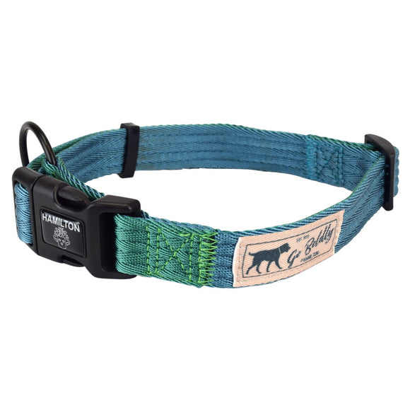 Hamilton Go Boldly Adjustable Collar Size L – Durable Nylon, Brown, Secure Fit for Medium and Large Dogs