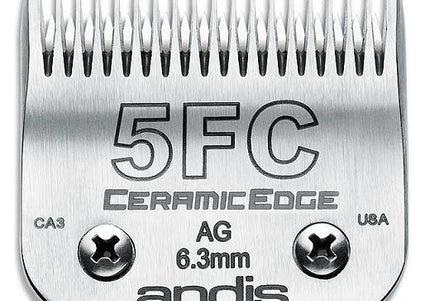 Andis CeramicEdge No. 5FC Clipper Blade – 6.3mm, Durable Ceramic Cutting Edge
