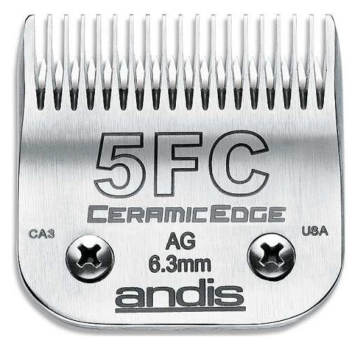 Andis CeramicEdge No. 5FC Clipper Blade – 6.3mm, Durable Ceramic Cutting Edge
