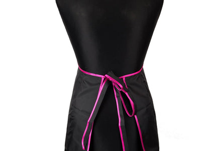 Waterproof Grooming Apron – Adjustable Design with Pocket and Pink Trim, Stain Resistant