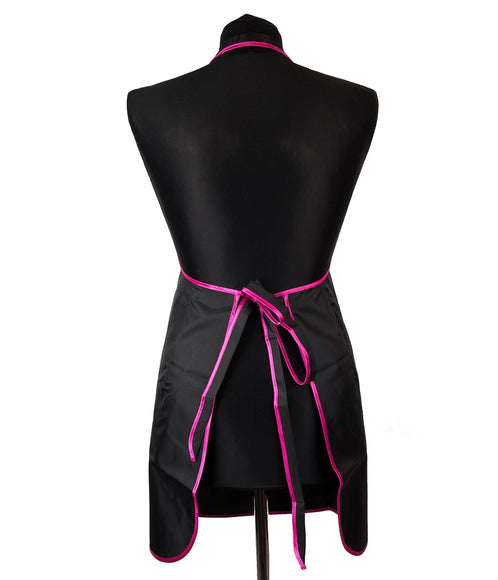 Waterproof Grooming Apron – Adjustable Design with Pocket and Pink Trim, Durable Protection