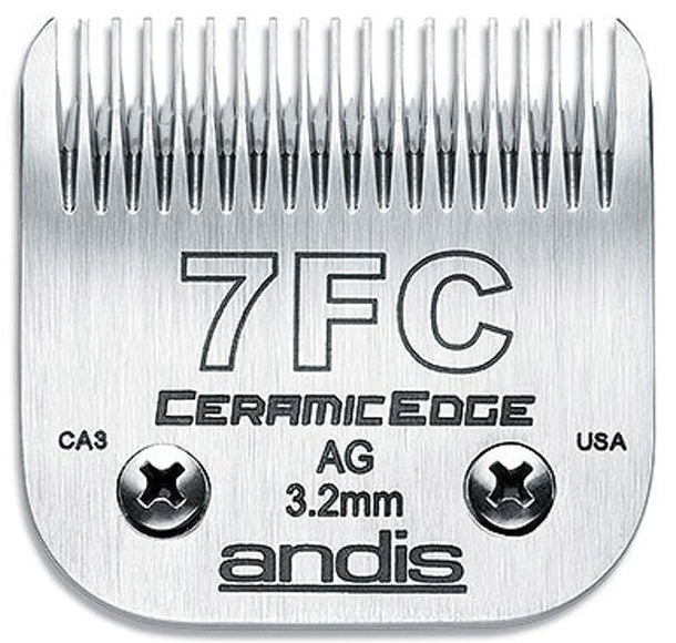 Andis CeramicEdge No. 7FC Clipper Blade – 3.2mm, Durable Ceramic Cutting Edge