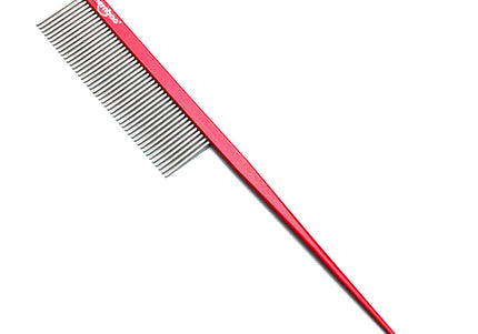 Shernbao Professional Tail Comb 18.4cm – High-Quality Flat Grooming Comb with Spike, Black
