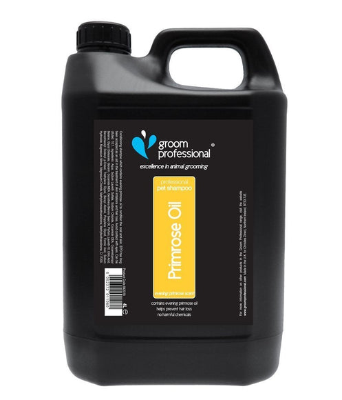 Groom Professional Primrose Oil Shampoo 4L – Soothing Formula with Evening Primrose Oil, Relieves Skin Irritations