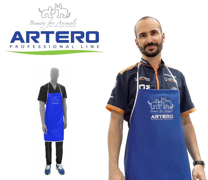 Artero Fashion Grooming Apron – Blue, Water-Resistant, Lightweight and Comfortable Design