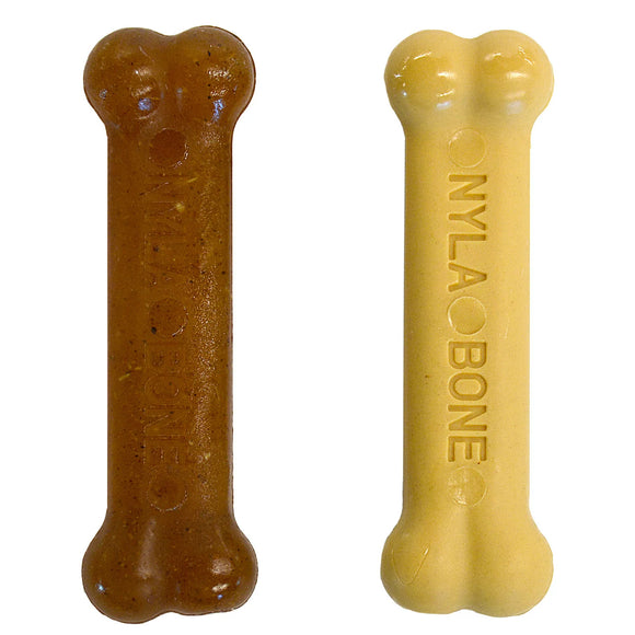 Nylabone Puppy Bone Twin Pack XS – Extra Small Durable Chew Toys, Soothing Teething Relief Set