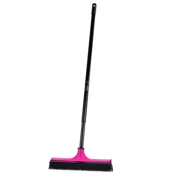 V7 Rubber Grooming Broom – Telescopic Pole, Innovative Red Design, Efficient Hair Removal
