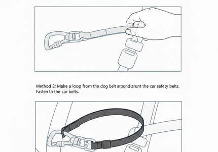 Kurgo Swivel Teether Car Seat Belt – Adjustable Safety Restraint with Secure Attachment for Large Dogs
