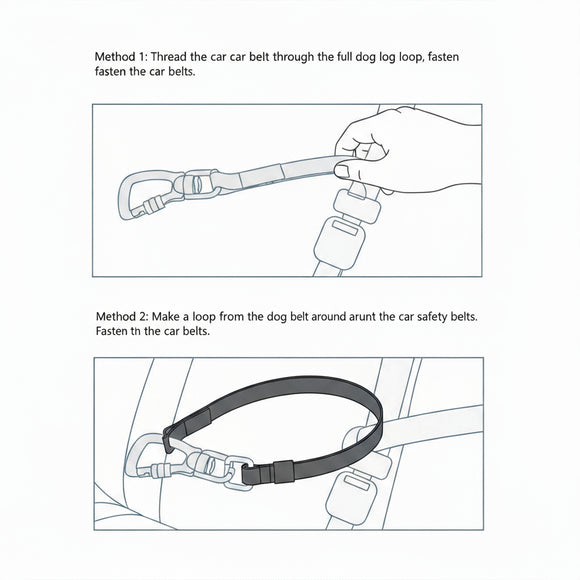 Kurgo Swivel Teether Car Seat Belt – Adjustable Safety Restraint with Secure Attachment for Large Dogs