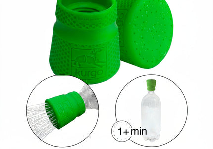 Kurgo Mud Dog Travel Shower – Portable Silicone Bottle Cover, Quick Cleaning Solution