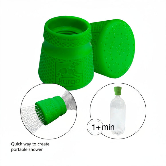 Kurgo Mud Dog Travel Shower – Portable Silicone Bottle Cover, Quick Cleaning Solution