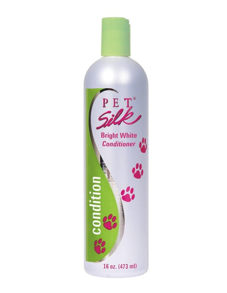 Pet Silk Bright White Conditioner – Concentrated Brightening Formula, 1:16 Dilution, 473ml