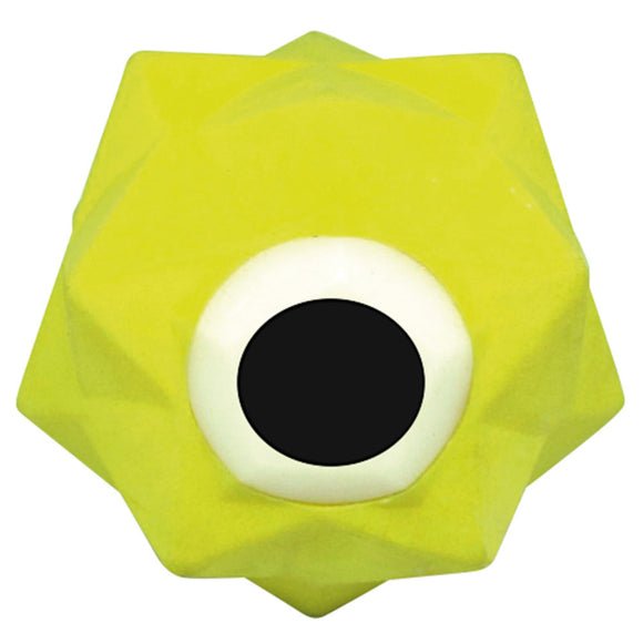Record Monster Treat Dispensing Dog Toy 6.3cm – Durable Small Lime Ball with Treat Hole