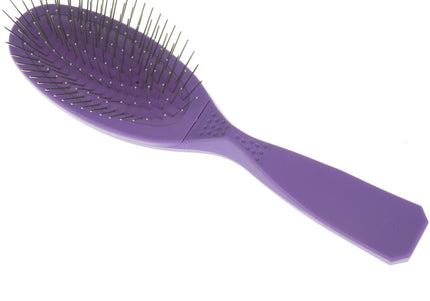 Madan Small Pin Brush – Ergonomic Handle, 22mm Medium-Soft Metal Pins, Sky Blue