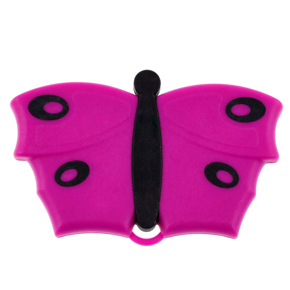 V7 Mini Butterfly Brush – Compact Pink Lint Remover with Gentle Bristles, Ergonomic Design