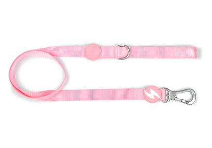 Dashi Solid Leash Baby Pink 120cm – Nylon City Dog Leash, Lightweight and Durable, Medium Size