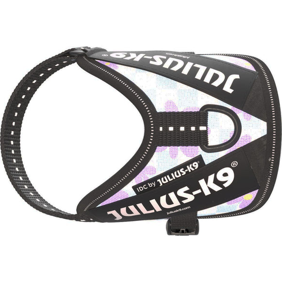Julius-K9 IDC Powerharness Cartoon – Reflective Floral Dog Harness, Comfortable Fit Design