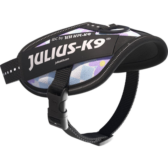 Julius-K9 IDC Powerharness Cartoon – Reflective Floral Dog Harness, Comfortable Fit Design