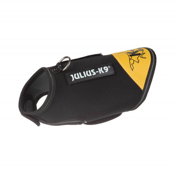 Julius-K9 IDC Neoprene Dog Jacket – Black and Yellow, Lightweight Thermal Protection