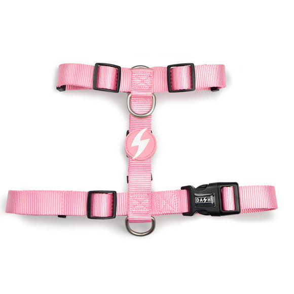 Dashi Solid Back Harness Baby Pink – Adjustable Lightweight Guard Harness, XS Size