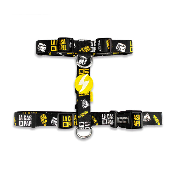 Dashi La Casa De Papel Golden Back Harness – Adjustable Money Heist Theme, Black, Large Size