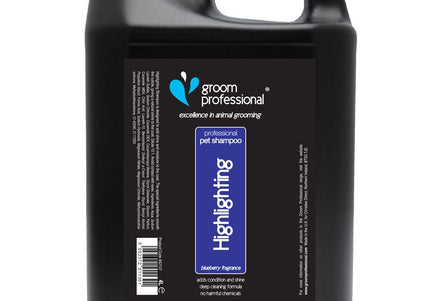 Groom Professional Blueberry Highlighting Shampoo 4L – Color-Enhancing, 1:10 Concentrate Formula