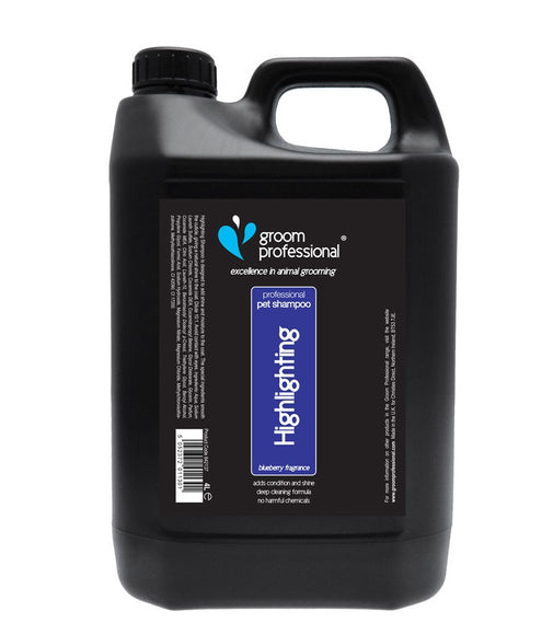 Groom Professional Blueberry Highlighting Shampoo 4L – Color-Enhancing, 1:10 Concentrate Formula