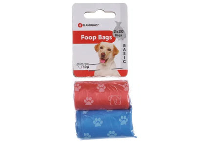 Flamingo Poop Bags – Colorful Leakproof Waste Bags, 2 Packs of 20, Odor-Blocking Design